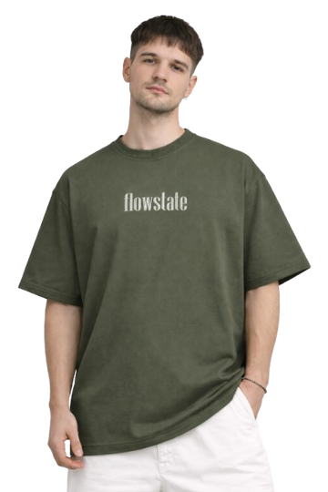 Flowstate – Olive Graphic Relaxed Fit T-Shirt